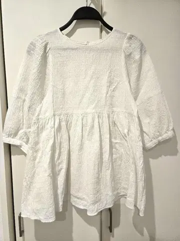 셔링 자카드 페플럼 블라우스 UNITED ARROWS