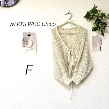 8903-1 WHO'S WHO Chico 레이스 가디건 볼레로 무지