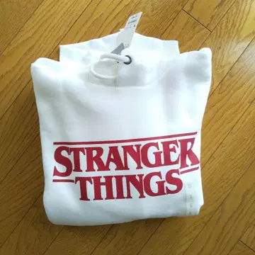 지유 STRANGER THINGS 후드티 S 사이즈 화이트