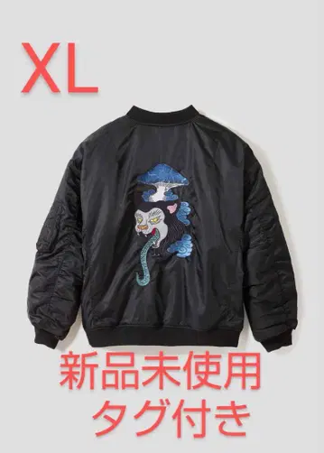 graniph 고양이 혀 버섯 블랙 MA-1 자켓 XL 미사용 새상품