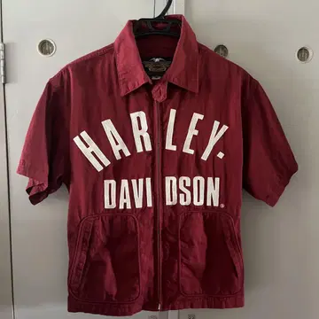 HARLEY-DAVIDSON 반팔 셔츠 M 빨간색