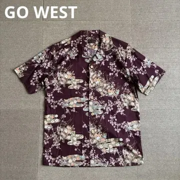 GOWEST 고웨스트 알로하 셔츠 일본풍 패턴 대나무 버튼 2 일본제