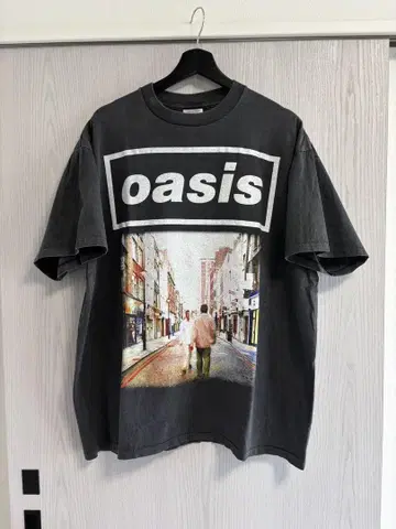 OASIS 오아시스 밴딩 티셔츠 USED 가공