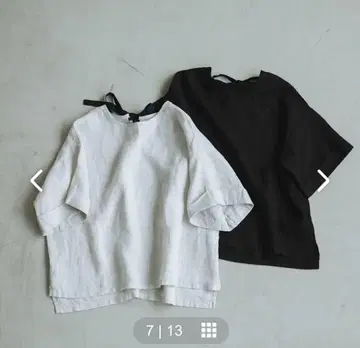 북유럽 생활용품점 fog linen work / 린넨 상의 블랙