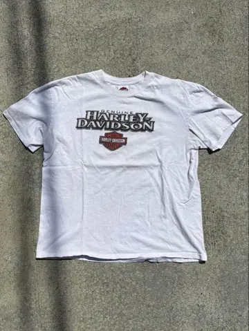 Harley Davidson 화이트 티셔츠 00s