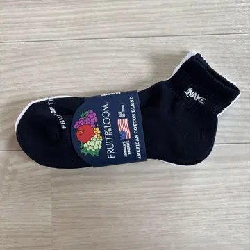 FRUIT OF THE LOOM wake 콜라보 삭스 네이비/화이트