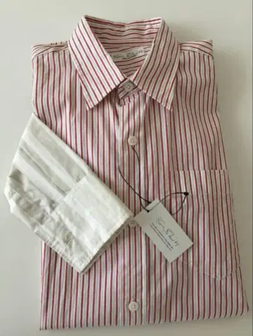Sore Shirts 빨흰 스트라이프 긴팔 셔츠