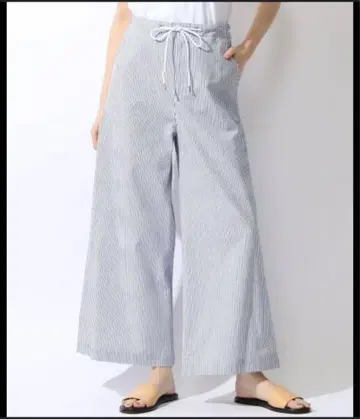 새상품급 GALERIEVIE 축구용 스트라이프 와이드 팬츠 36