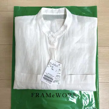 새상품 FRAMeWORK 캡 슬리브 드로스트 셔츠 내추럴