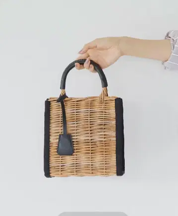 오즈 천연 아라로그 바스켓백