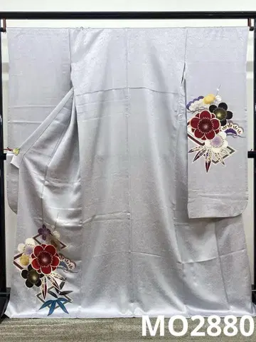 후리소데 럭셔리 자수 문양 기장 167cm 발수 가공 완료 더스티 컬러