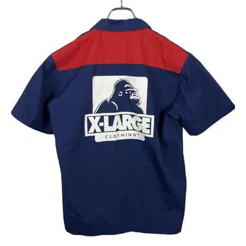 XLARGE 엑스라지 바이컬러 반팔 셔츠 워크 셔츠 남성용