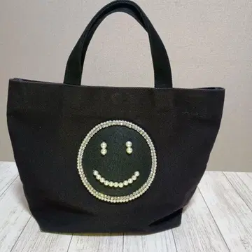 ECODECO 스마일 페이스 에코백 블랙