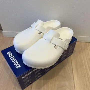 BIRKENSTOCK 화이트 사보 클로그 샌들 39