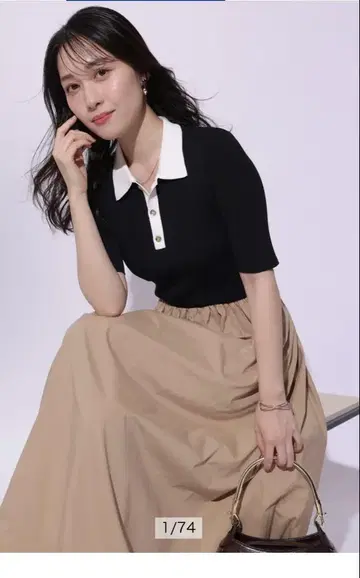 아푸와이저 리셰 옷깃 도킹 원피스