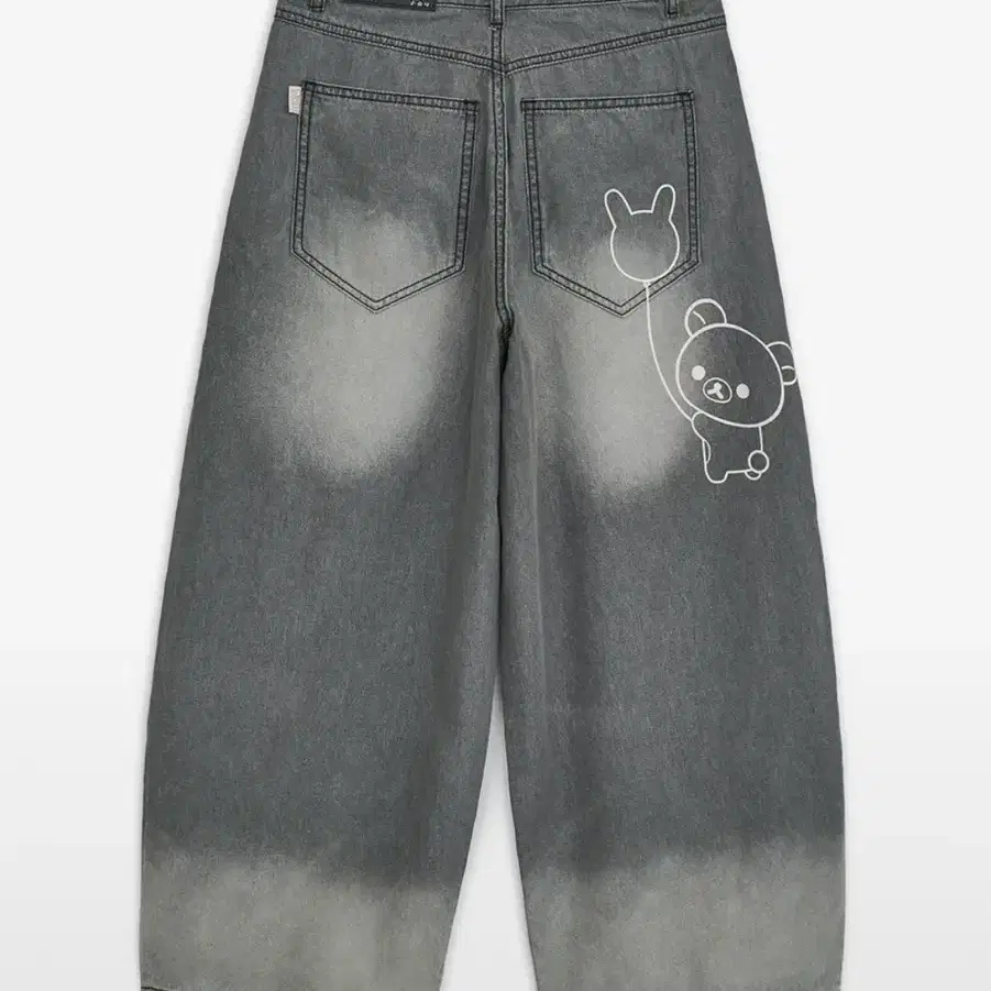 ★hug your skin★ Korilakkuma Washed Jeans New] Hug Your Skin Rilakkuma Washed Jeans S on Bunjang