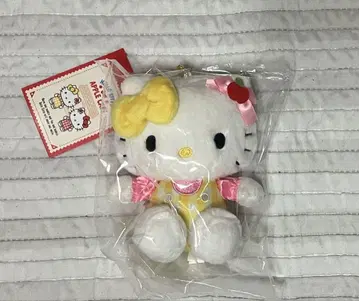 한국 한정판 헬로키티 애플 카페 미미 봉제 인형 키링