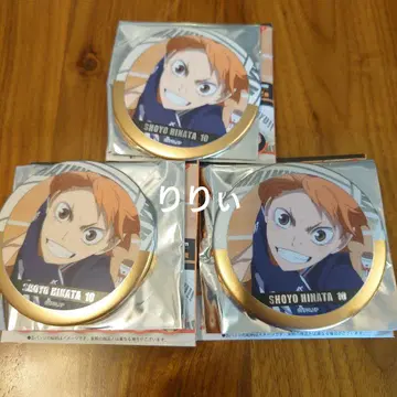 점프샵 한정판 하이큐 명장면 캔뱃지 히나타 쇼요 3개