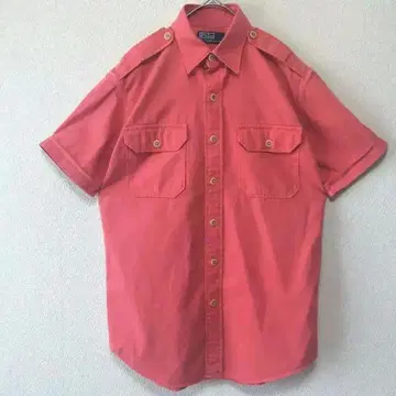 90s 랄프 로렌 반팔 셔츠 에폴렛 M 상당 구제 의류