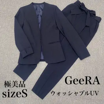 GeeRA 세탁 가능 노카라 테이퍼드 팬츠 셋업 수트 컨디션 최상