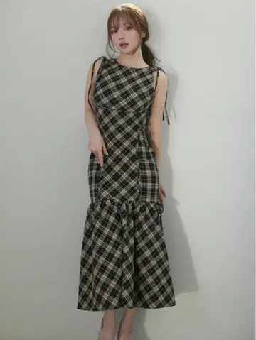 And Marie Grenda 리본 롱 드레스