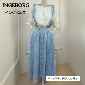 INGEBORG 점퍼 스커트 스트라이프 90년대 카네코 이사오 시대