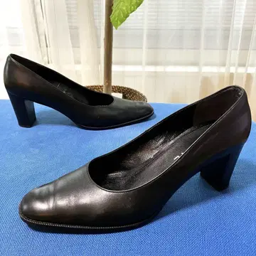 REGAL 리걸 가죽 힐 펌프스 올 블랙 24cm