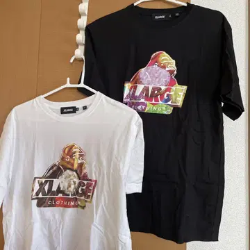 XLARGE 티셔츠 화이트 블랙 세트