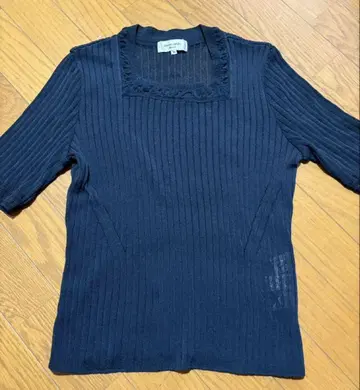 피에르 카르뎅 네이비 반팔 스웨터 L