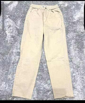 ZARA 자라 스트레이트 데님 팬츠 베이지 EU34 컷팅