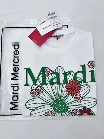 마르디 메크르디 플라워 프린트 티셔츠 ONE SIZE