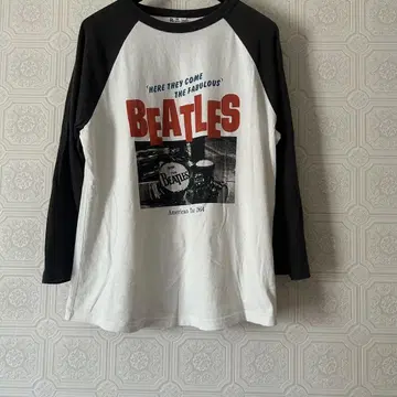 the Beatles 7부 소매 래글런 티셔츠 1964 미국 빈티지 의류