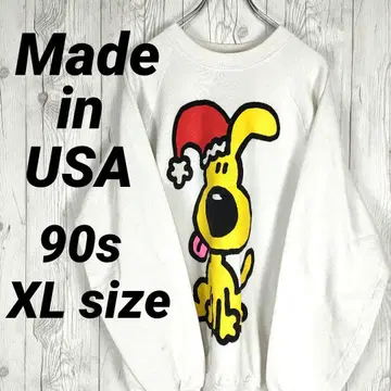 USA제 스크린 스타즈 맨투맨 와이드 소매 빅 프린트 90s XL