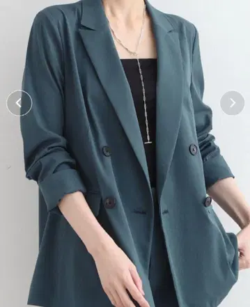 INDIVI 마 혼방 테일러드 더블 자켓