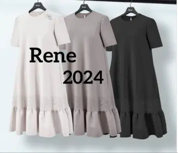 미사용 새상품 2024 Rene 르네 리라 테크 원피스 36 검정 블랙