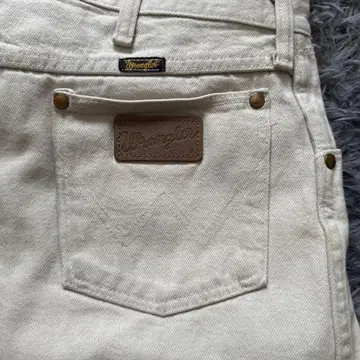 Wrangler 화이트 스트레이트 데님