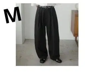 시마무라 마코 벌룬 실루엣 팬츠 M 블랙 벌룬 팬츠