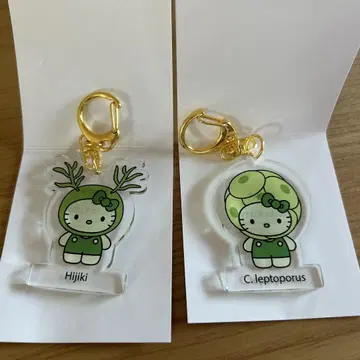 오사카 간사이 엑스포 일본관 한정판 헬로키티 해초 아크릴 키링 2개