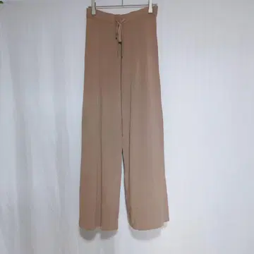 브라이트 와이드 팬츠 러프 릴랙스 브라운