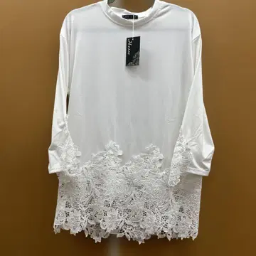 넓은 레이스 티셔츠
