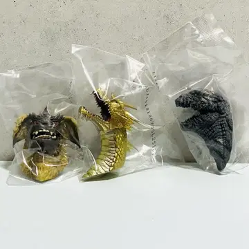 제일복권 고질라 대괴수열전 G G상 몬스터 헤드 마그넷 3종