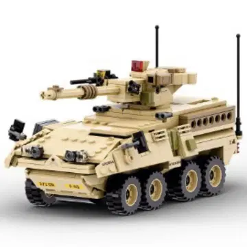레고 블록 호환 M1128 스트라이커 MGS 탱크 보병 전투 차량