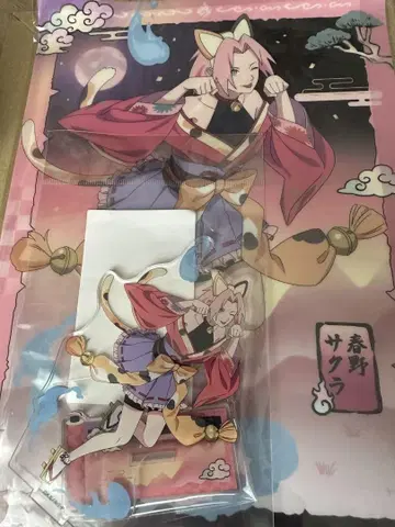 NARUTO 하루노 사쿠라 아크릴 스탠드 클리어 파일 세트