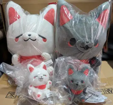 카미사마 여우와 샐러리맨 BIG 봉제 인형 마스코트 시로 쿠로