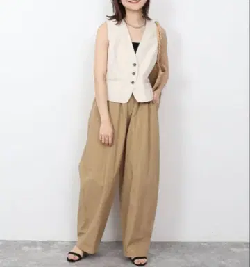 슬로브 이에나 볼륨 개더 이지 팬츠