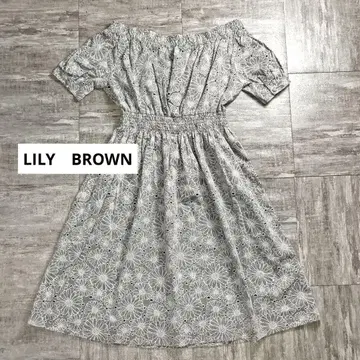 LILY BROWN 꽃무늬 레이스 오프숄더 원피스