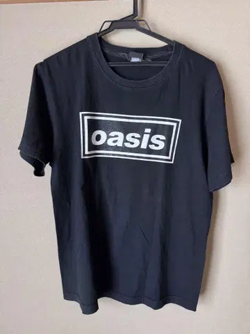 oasis 로고 티셔츠 블랙