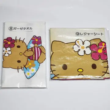 헬로키티 당첨 복권 거즈 타월 돗자리 세트