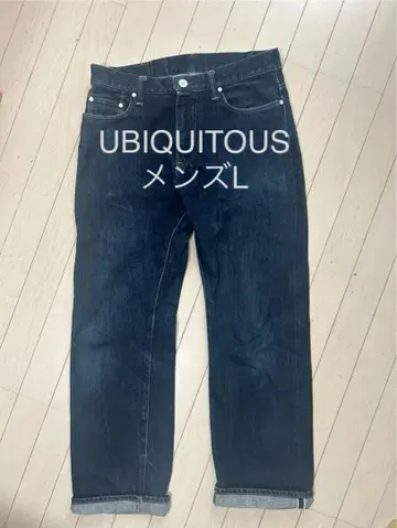UBIQUITOUS 유비쿼터스 남성용 스트레이트 데님 L 네이비