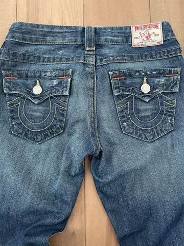 True Religion BILLY 스트레이트 데님 26 데미지 진